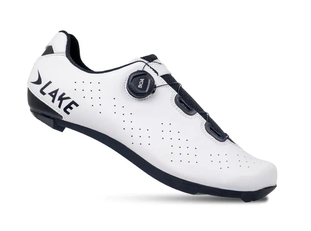 Lake CX178 Road Shoe Regular White/Black - outside view