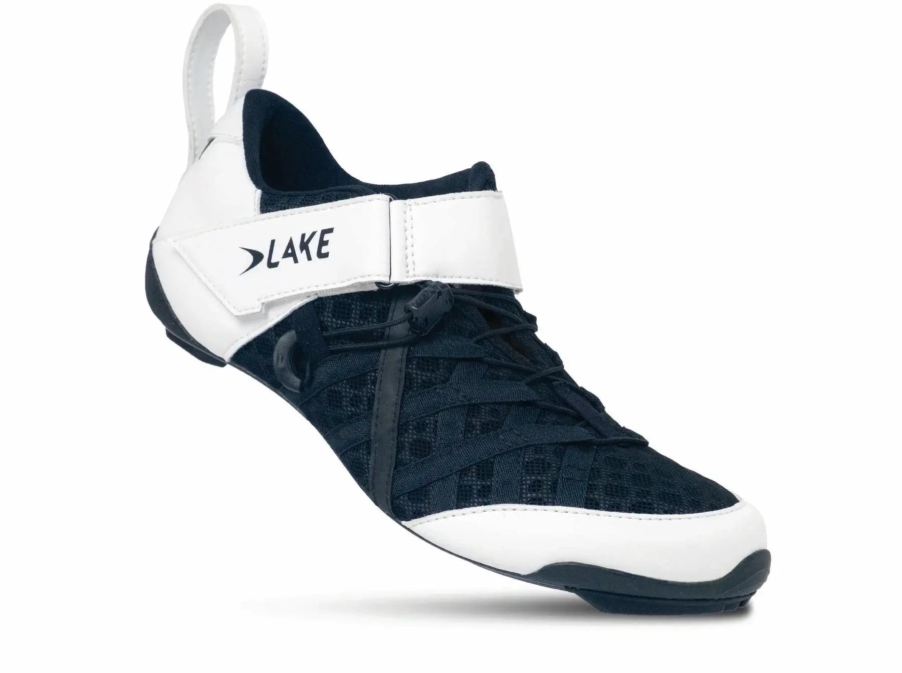 Lake Cycling TX224 Regular White Black triathlon shoe front view