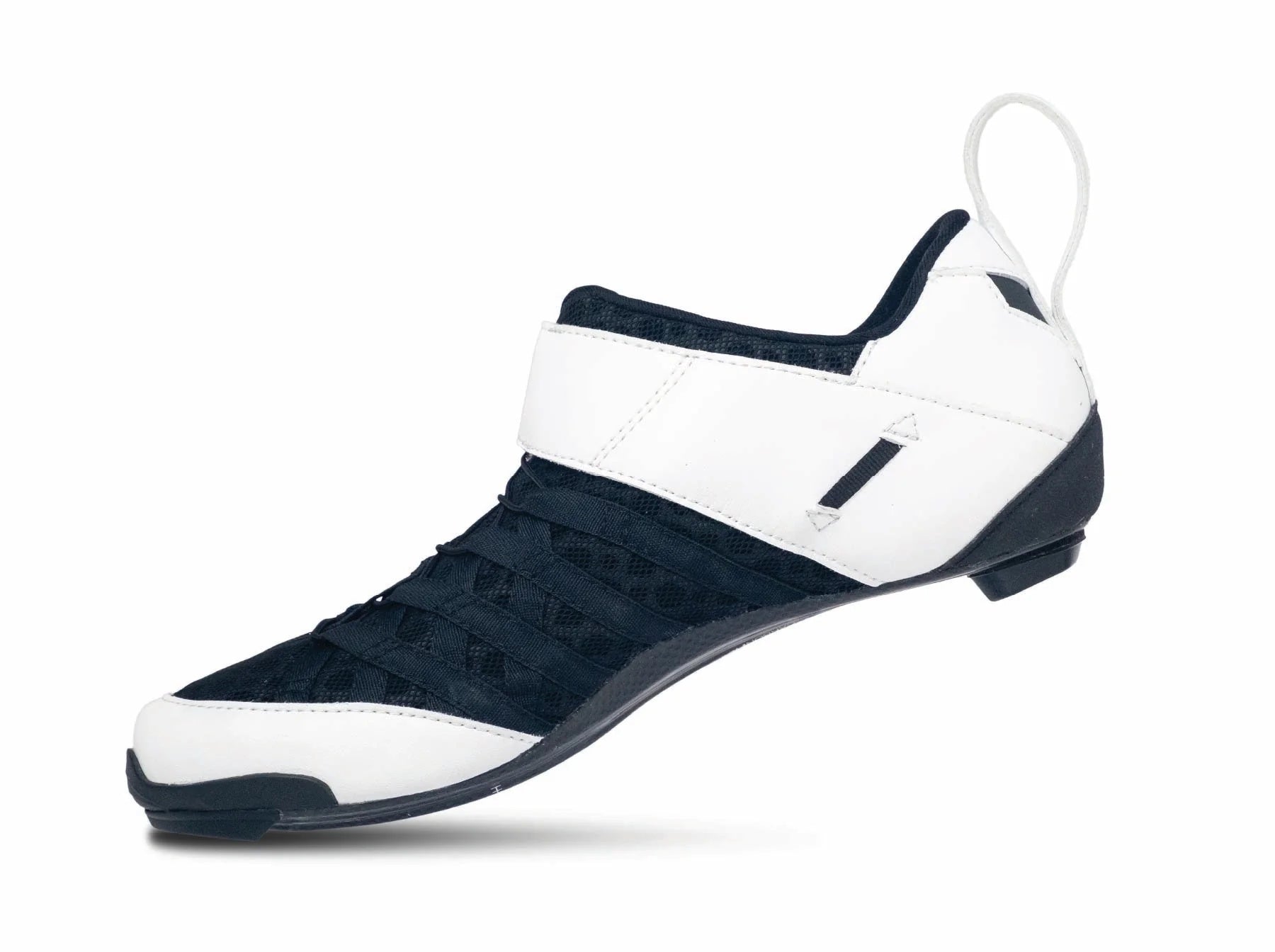Lake Cycling TX224 Wide triathlon shoe in White/Black, inside view
