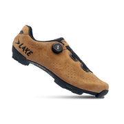 Outside view of the Lake MX178 Regular in Burro/Black, brown suede upper with BOA dial