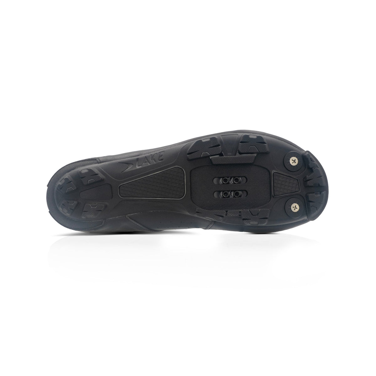 Lake MX178 nylon sole with TPU lugs and Sport Comfort Last shape from below