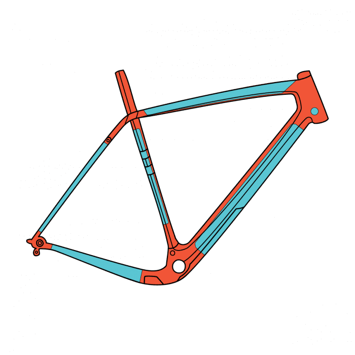 RideWrap Covered Road and Gravel Frame Protection Kit - Gloss