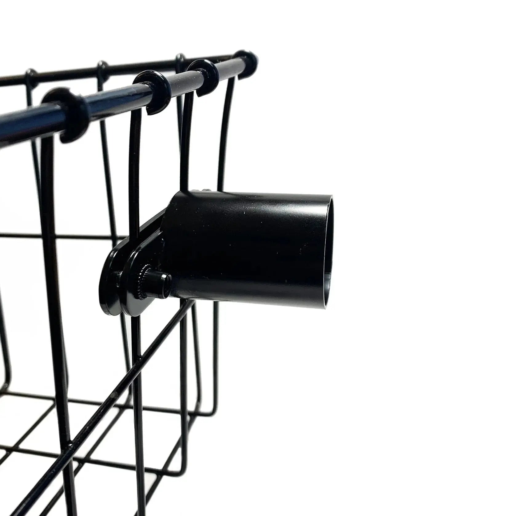PDW Outpost Mount - headlight mount for wire baskets, angled view