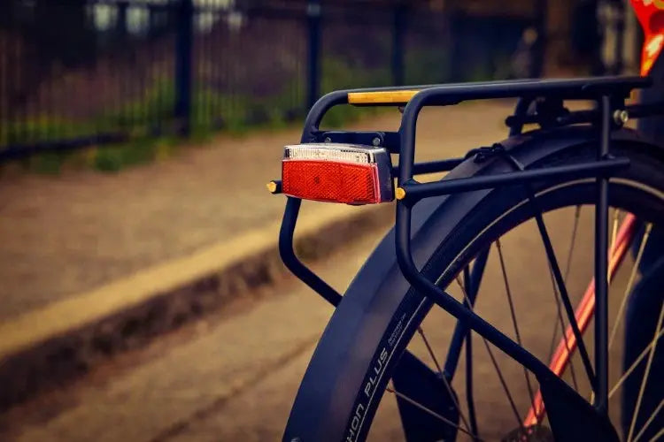 PDW Rackstar Tail Light mounted on rear rack in use