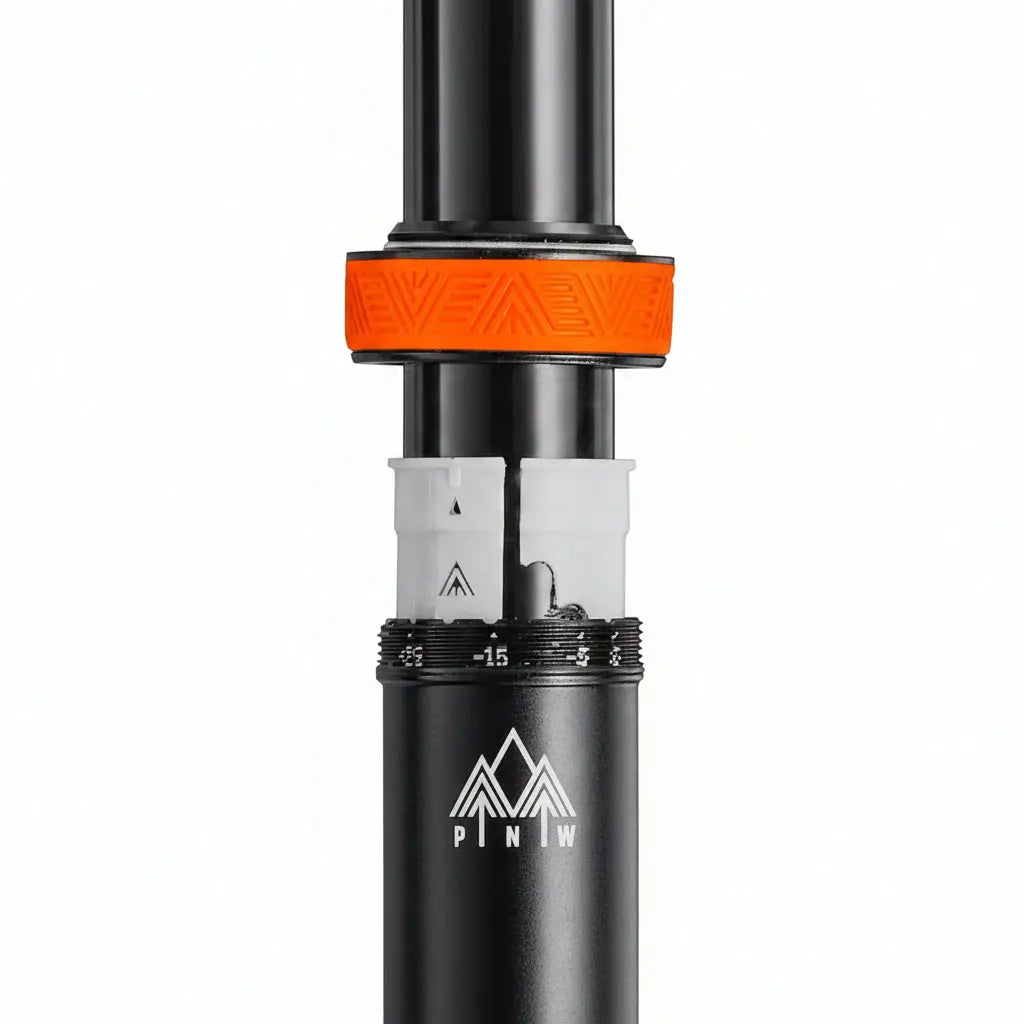 PNW Components Loam Dropper Gen 2 dual-chamber cartridge detail