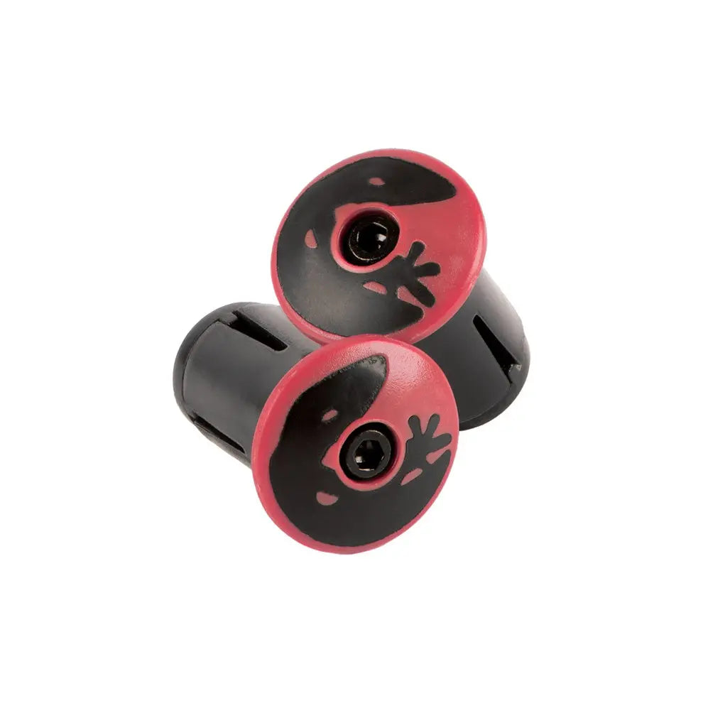 Lizard Skins DSP Ultra bar tape screw-in bar end plugs, Crimson Red
