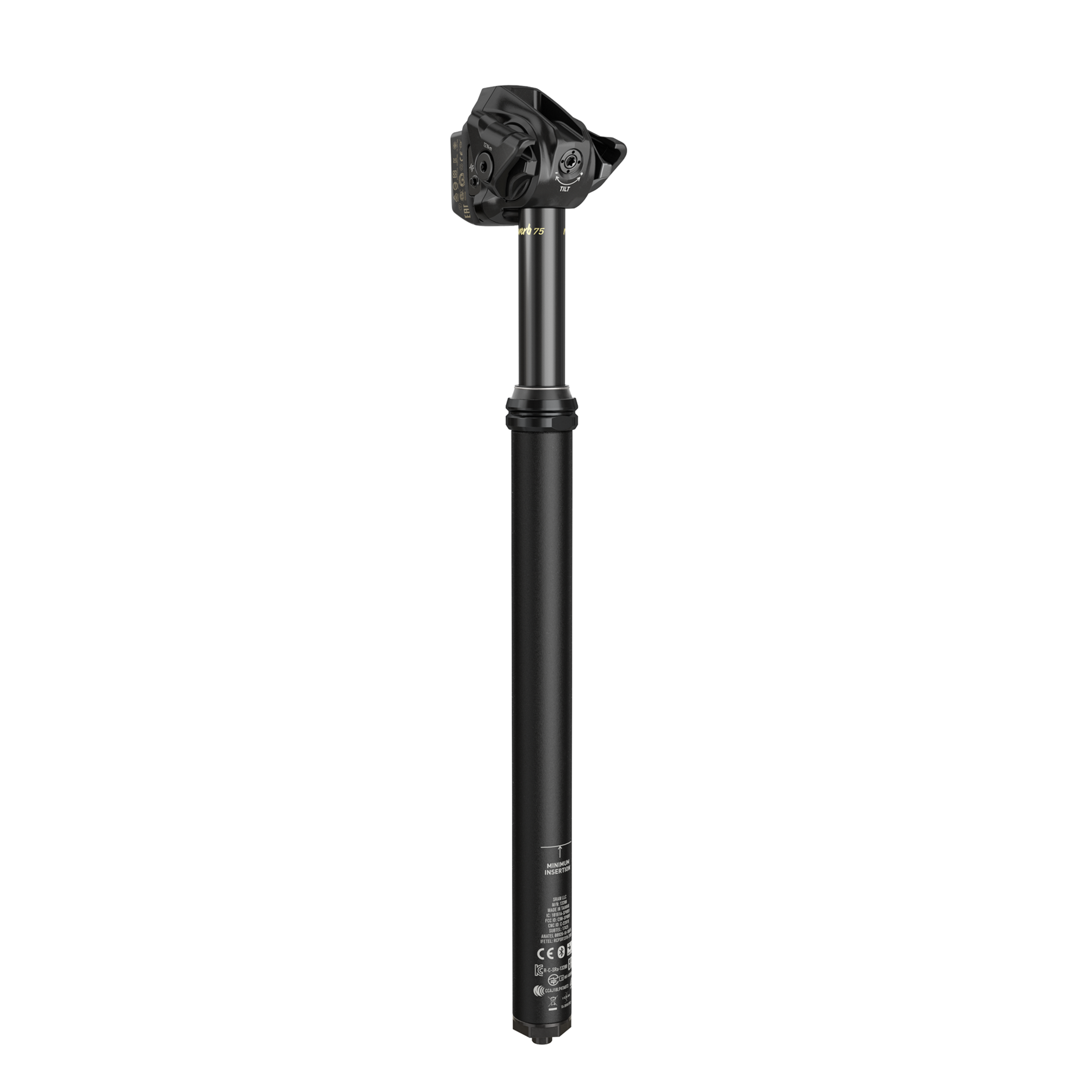 RockShox Reverb AXS XPLR 27.2mm dropper seatpost, 75mm travel, three-quarter view