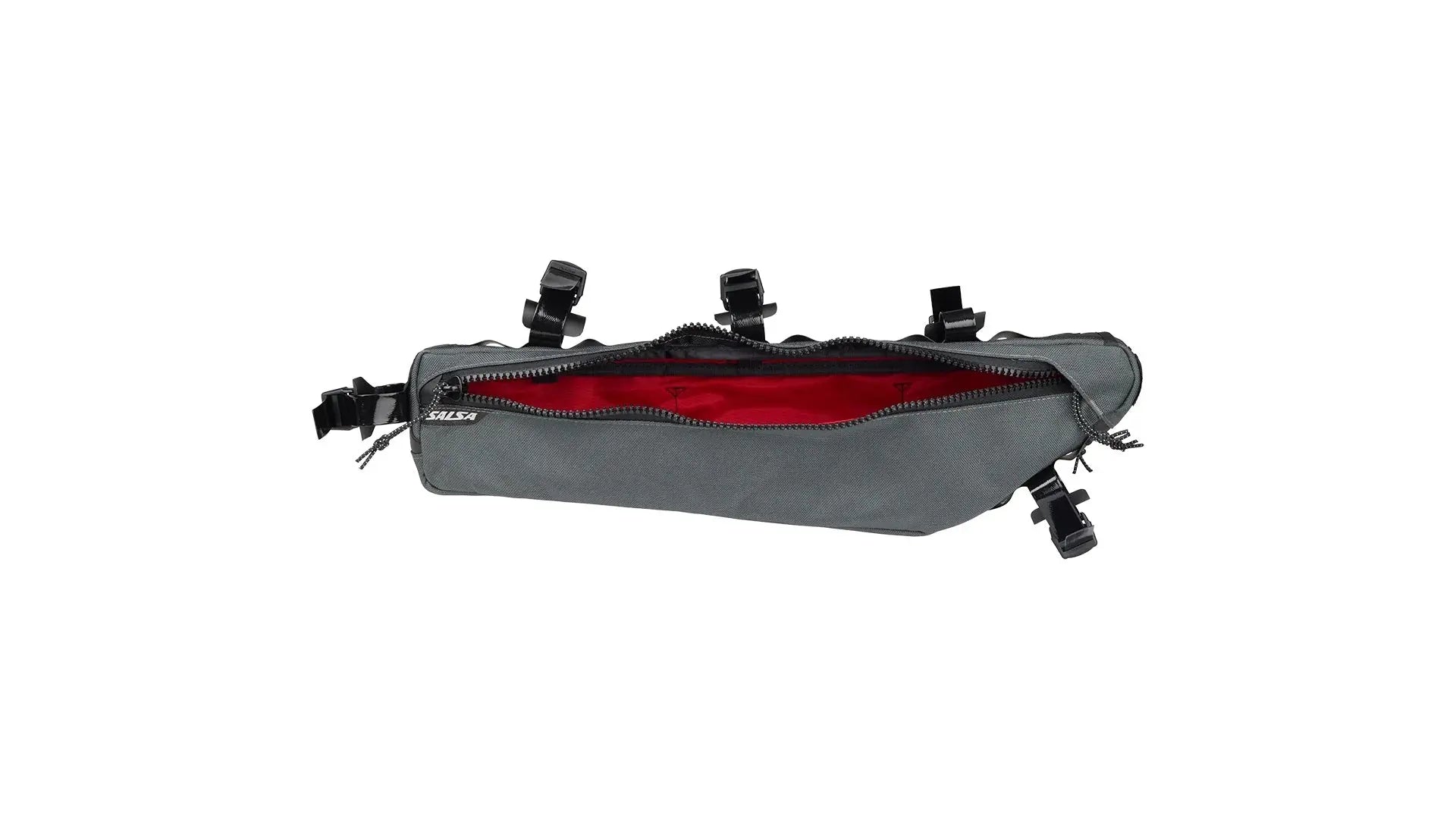 Salsa EXP Series Cholla Half-Frame Bag with bottle clearance shown