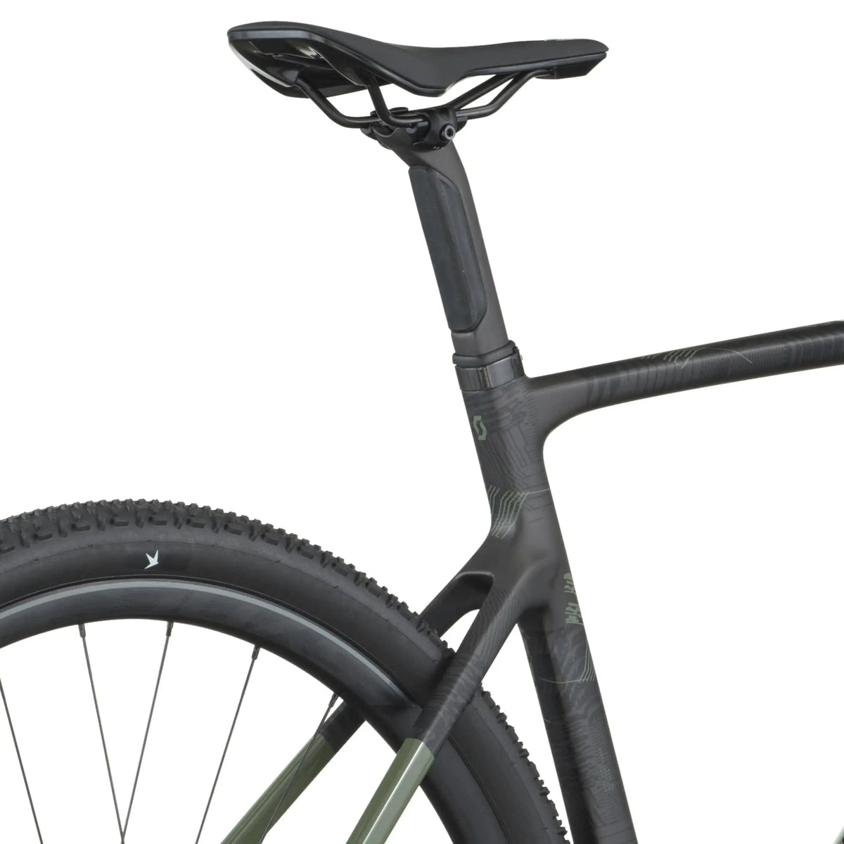 Scott Addict Gravel 40 Bike in Wenge Green, detail view