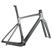 Scott Addict Gravel Team HMF Frameset in Chrome Silver, drive side view