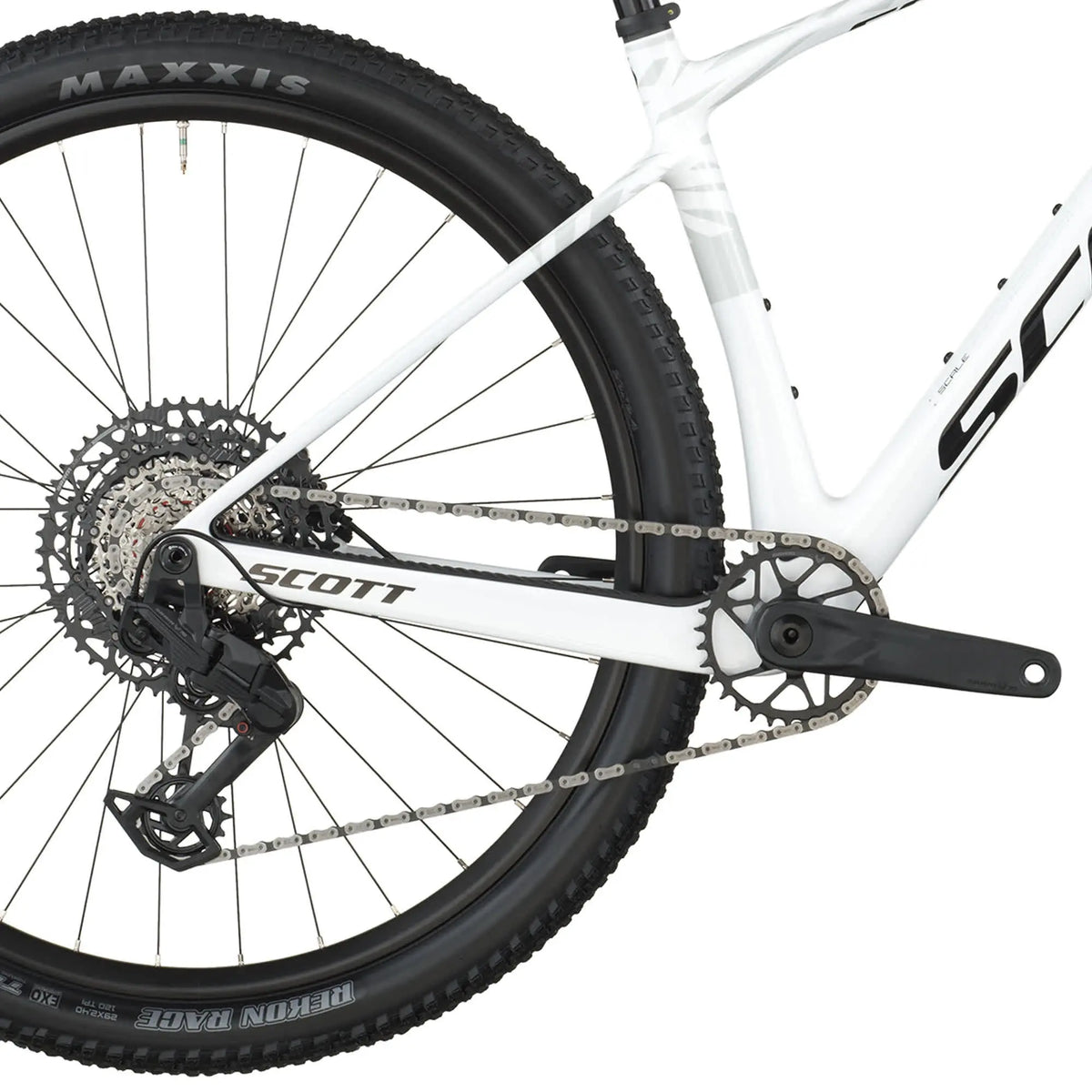 Scott Scale 910 Bike in White, detail view