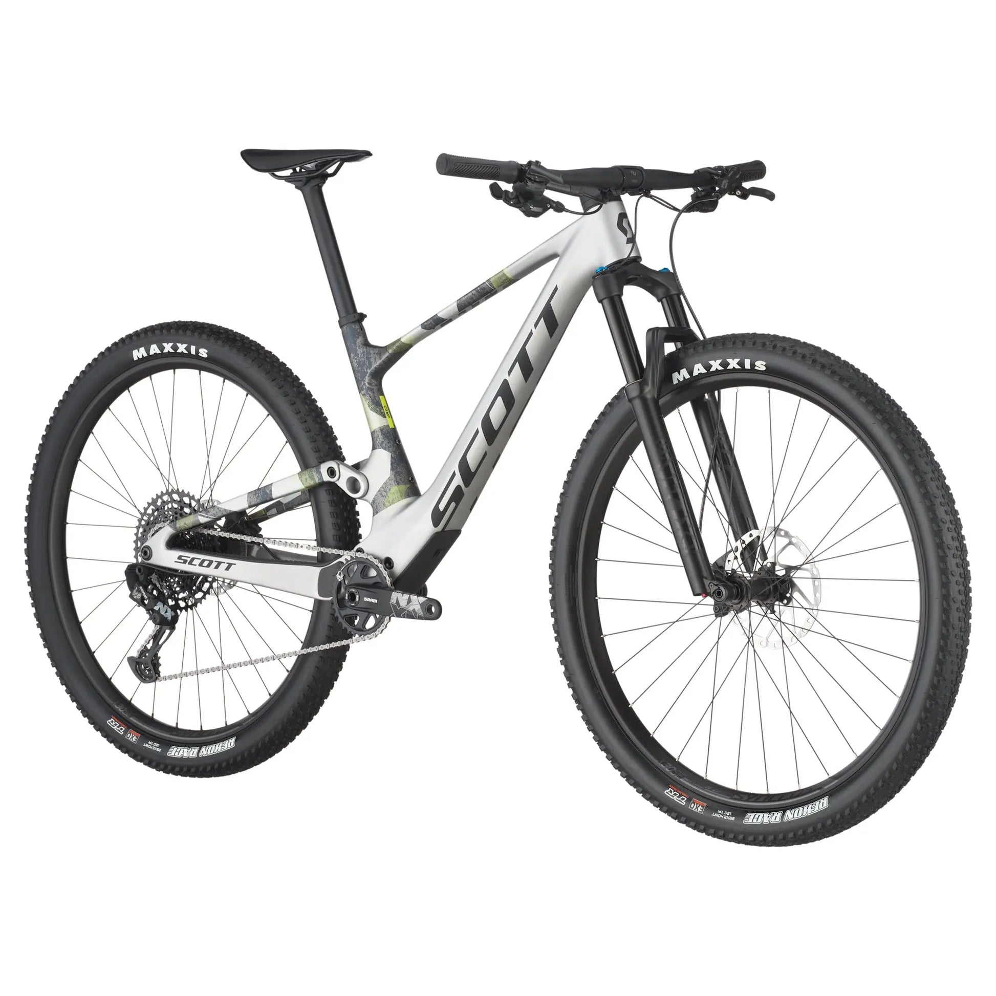 Scott Spark RC Comp Bike in Ice Grey Progressive Grey, detail view
