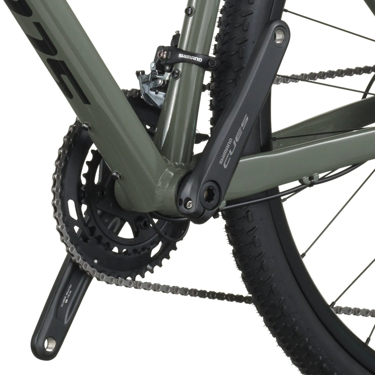 Scott Speedster Gravel 20 Bike in Wenge Green, detail view