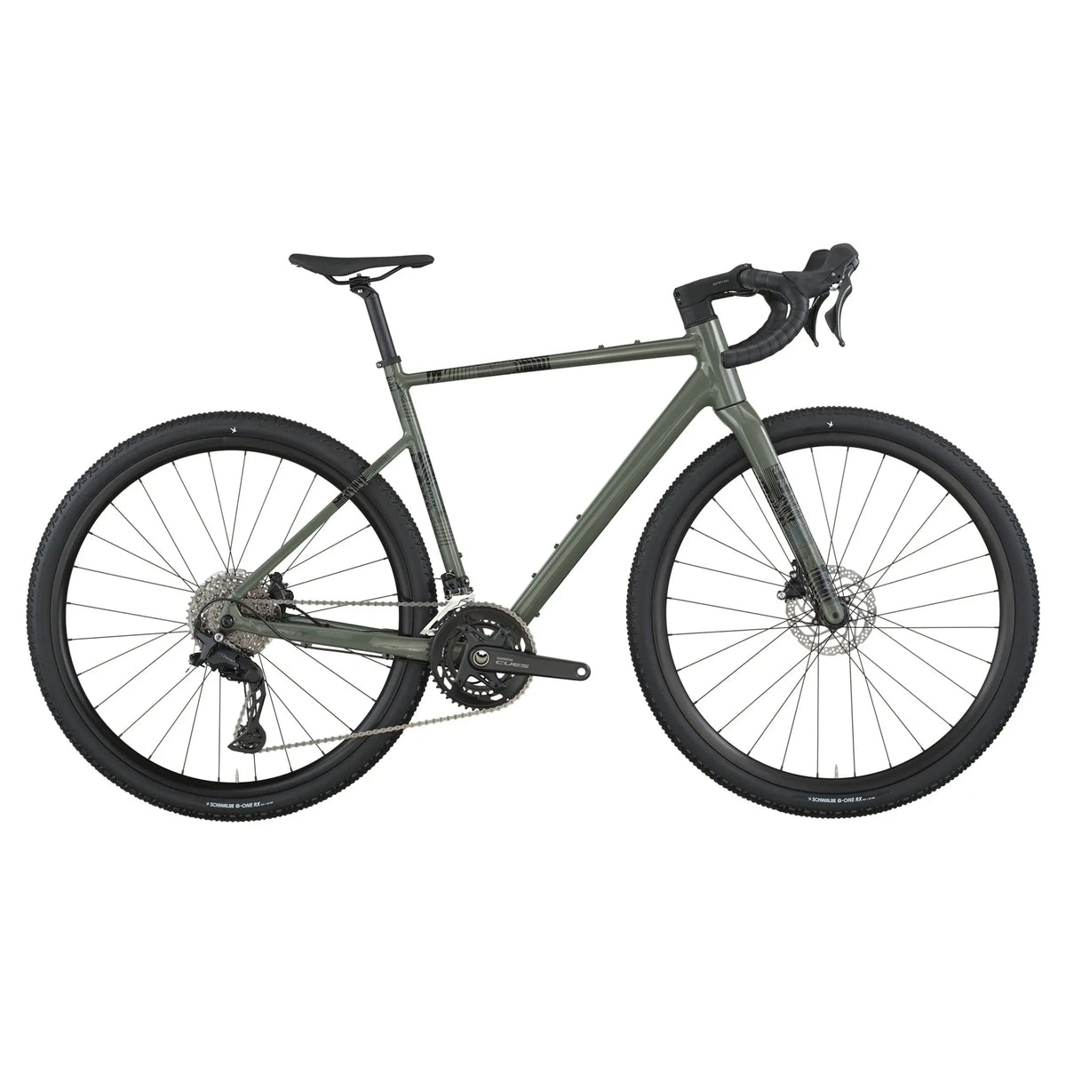 Scott Speedster Gravel 20 Bike in Wenge Green, drive side view