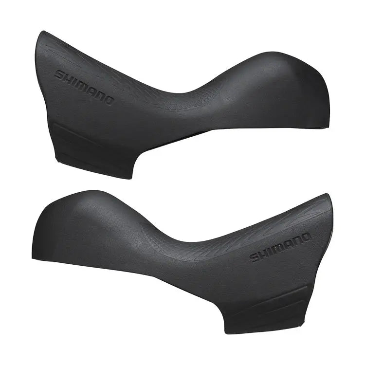 Shimano 105 ST-R7020 mechanical hydraulic STI lever hoods - pair, black rubber bracket covers