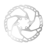 Shimano SM-RT66 disc brake rotor detail view, anti-loosen plate