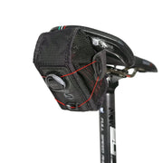 Silca Mattone WEB Seat Pack, black ripstop nylon with BOA closure, on white
