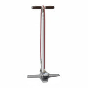 Silca SuperPista Ultimate Hiro Edition floor pump with wood handle and red hose