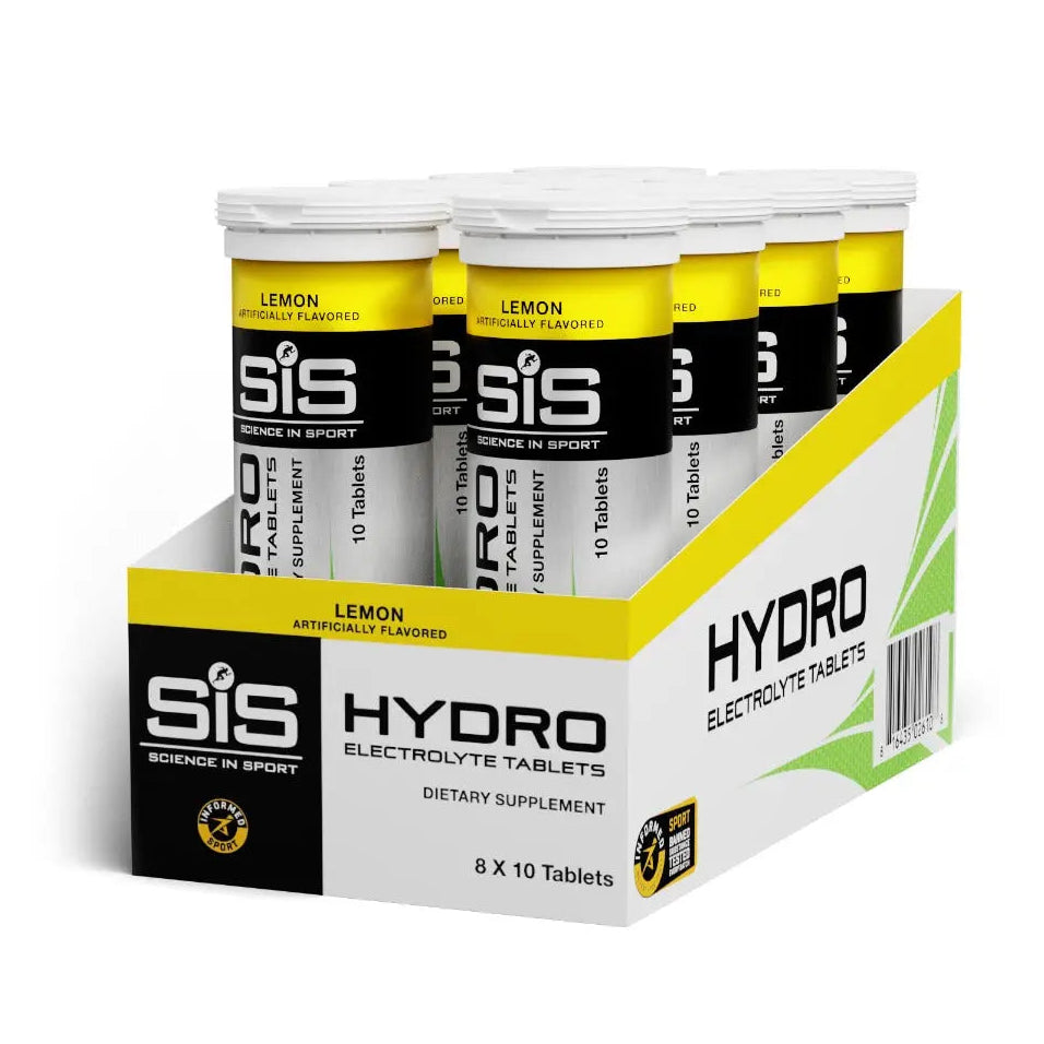 SiS HYDRO Tablets - Lemon | Pack of 8 Tubes Science in Sport