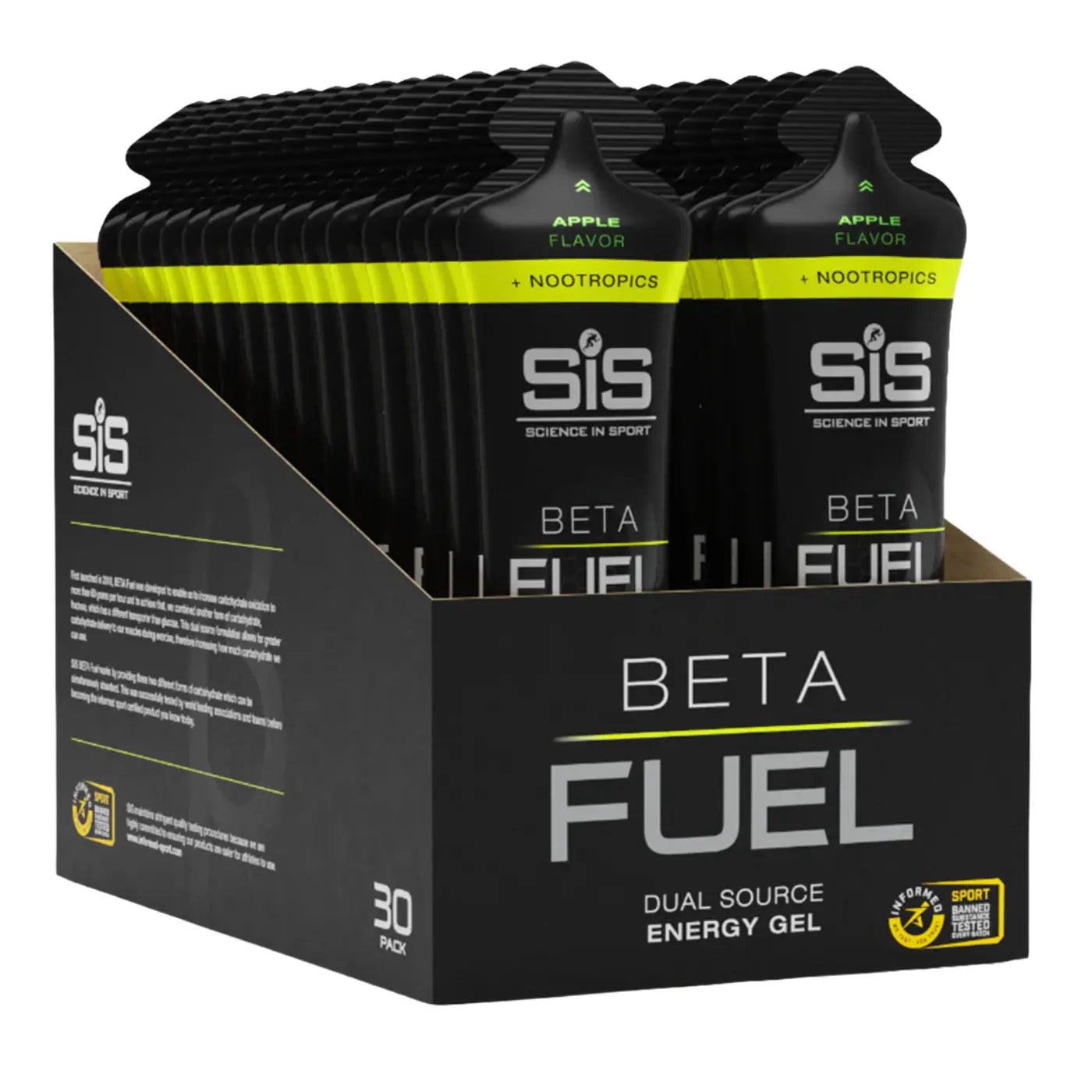 SiS Beta Fuel + Nootropics Gel - Apple | Box of 30 Science in Sport