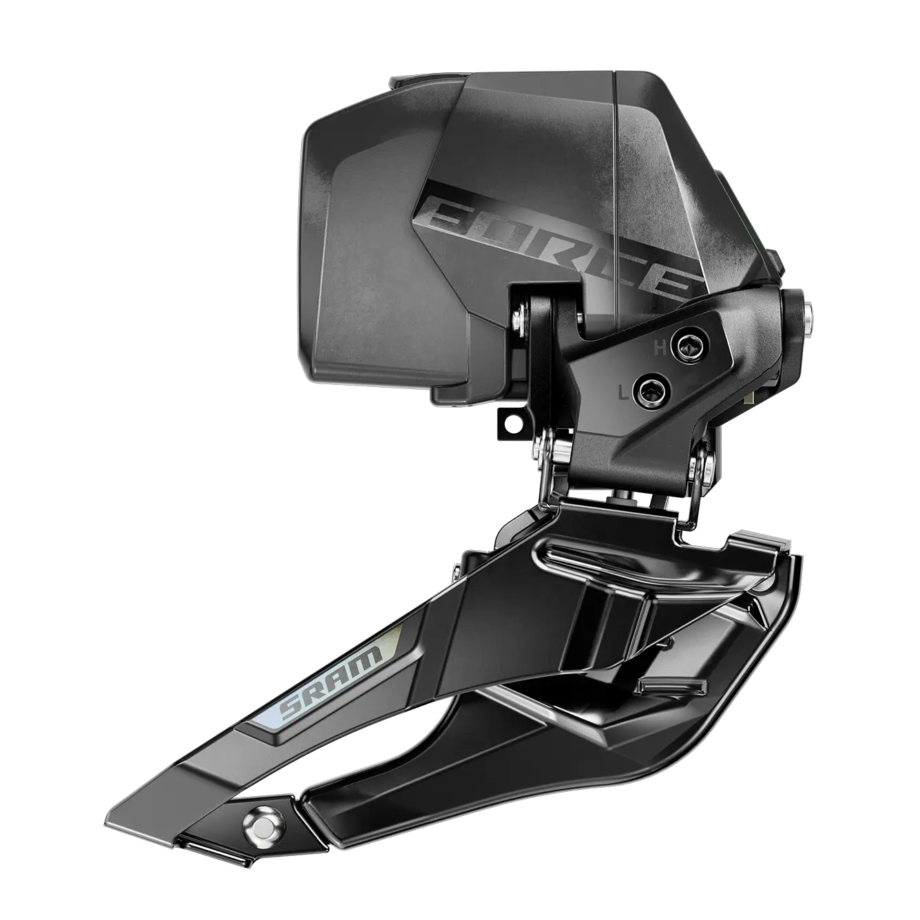 SRAM Force AXS E1 Front Derailleur Braze-on 2x12 Speed - side view