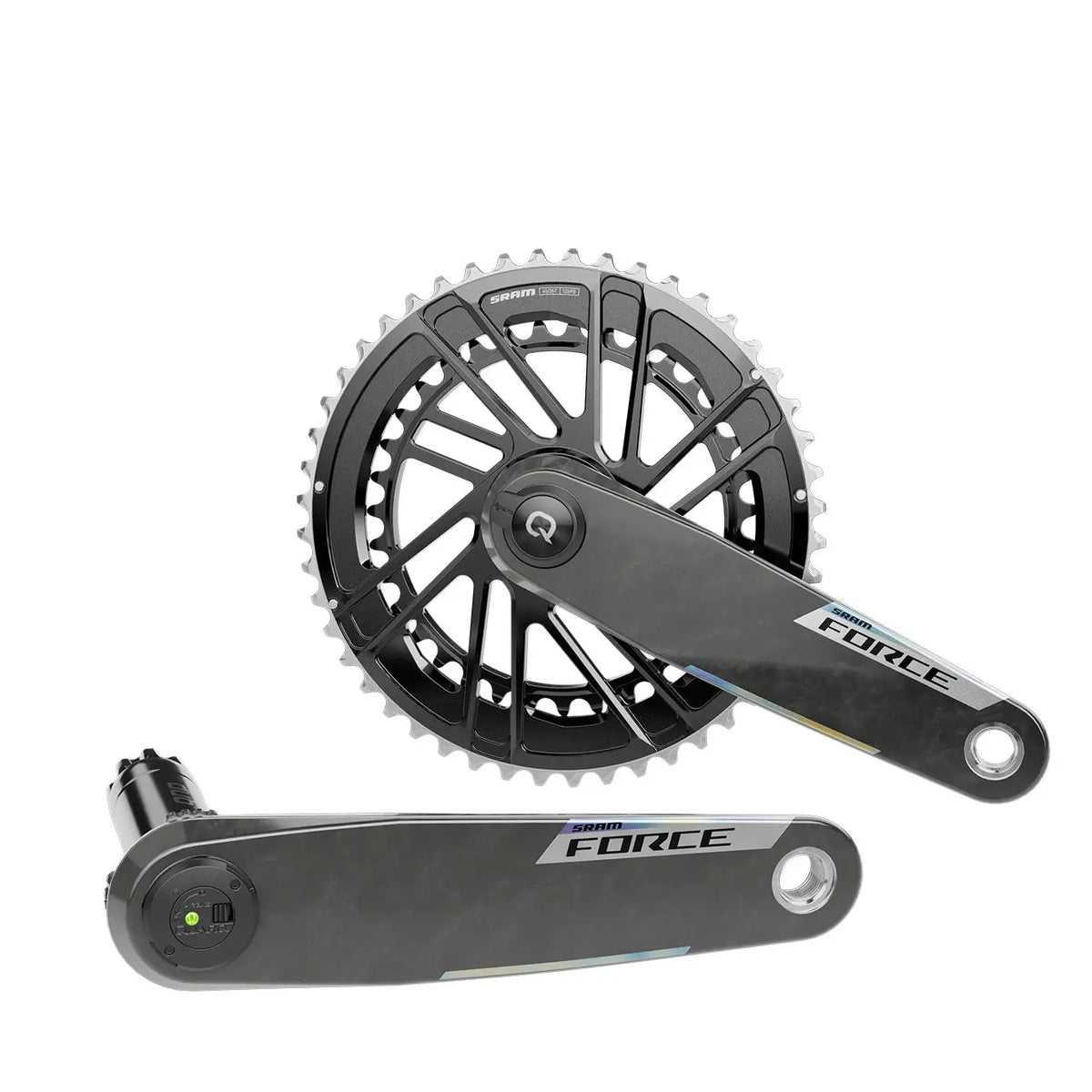SRAM Force AXS E1 Power Meter Crankset 48/35T, spider power meter detail