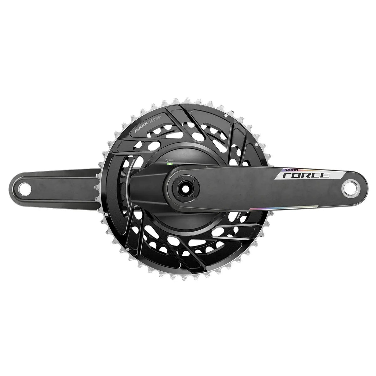 SRAM Force AXS E1 Power Meter Crankset 48/35T, three-quarter view