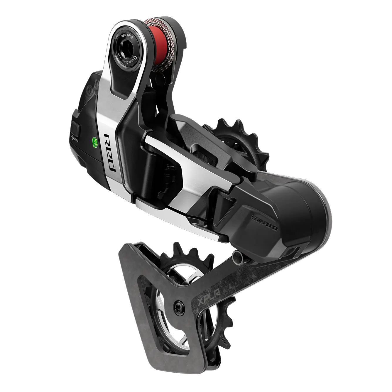 SRAM RED XPLR AXS Rear Derailleur E1 13-Speed 46T Max - three quarter view