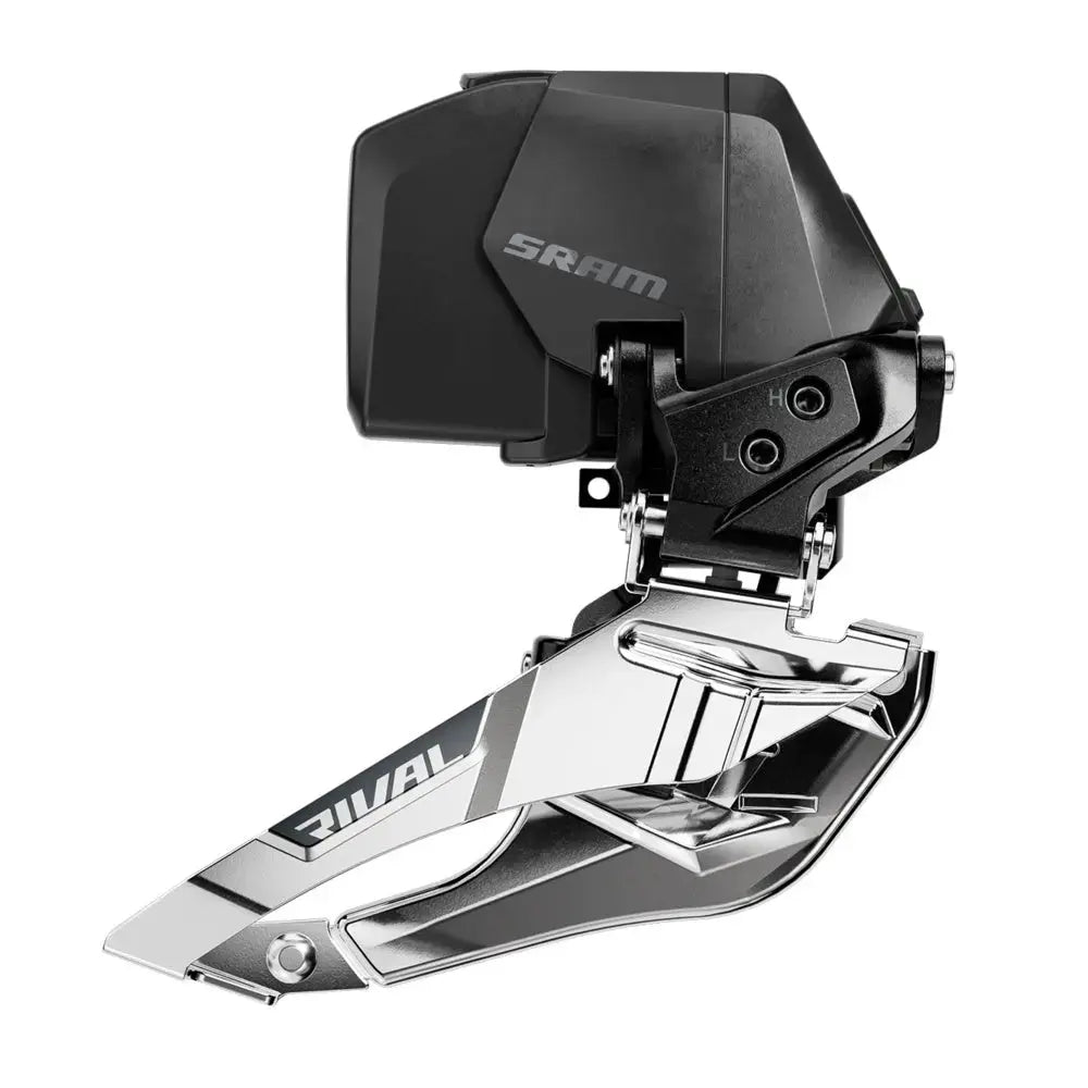 SRAM Rival AXS E1 front derailleur, drive side view