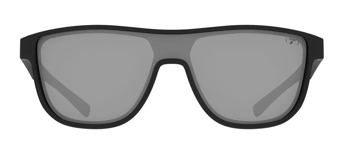 Tifosi Sizzle sunglasses, Blackout frame with smoke tint lens, front view