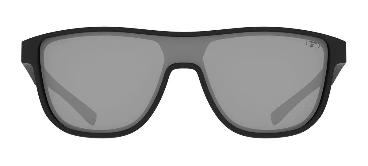 Tifosi Sizzle sunglasses, Blackout frame with smoke tint lens, front view