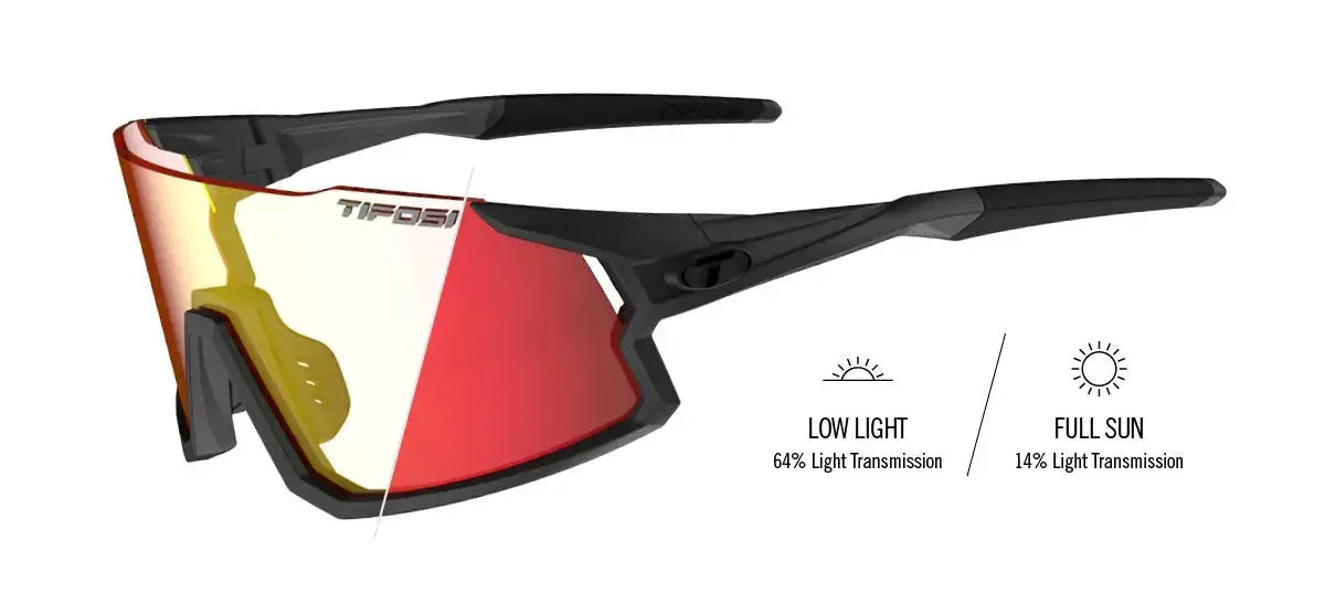 Tifosi Stash Sunglasses Matte Gunmetal Clarion Red Fototec