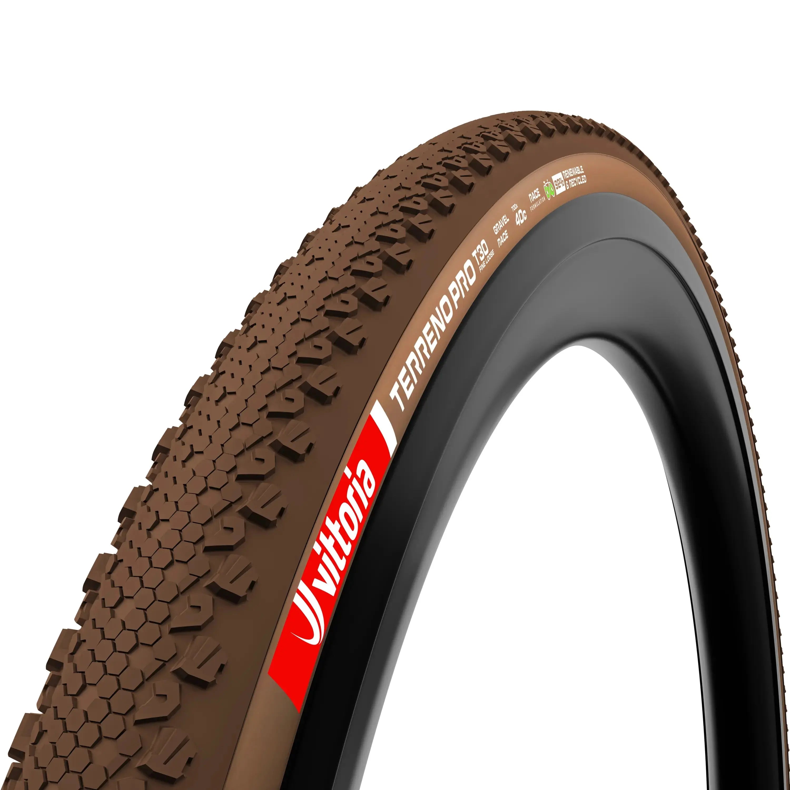 Vittoria Terreno Pro T30 Fine Loose Gravel Race Tire Natural Brown sidewall