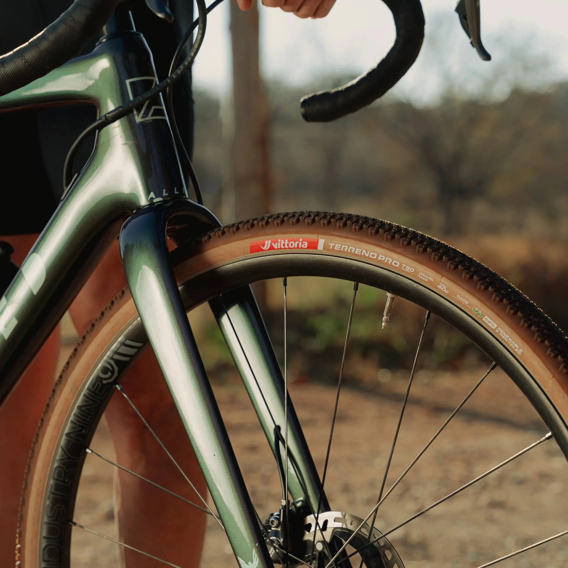 Vittoria Terreno Pro T50 gravel race riding action shot