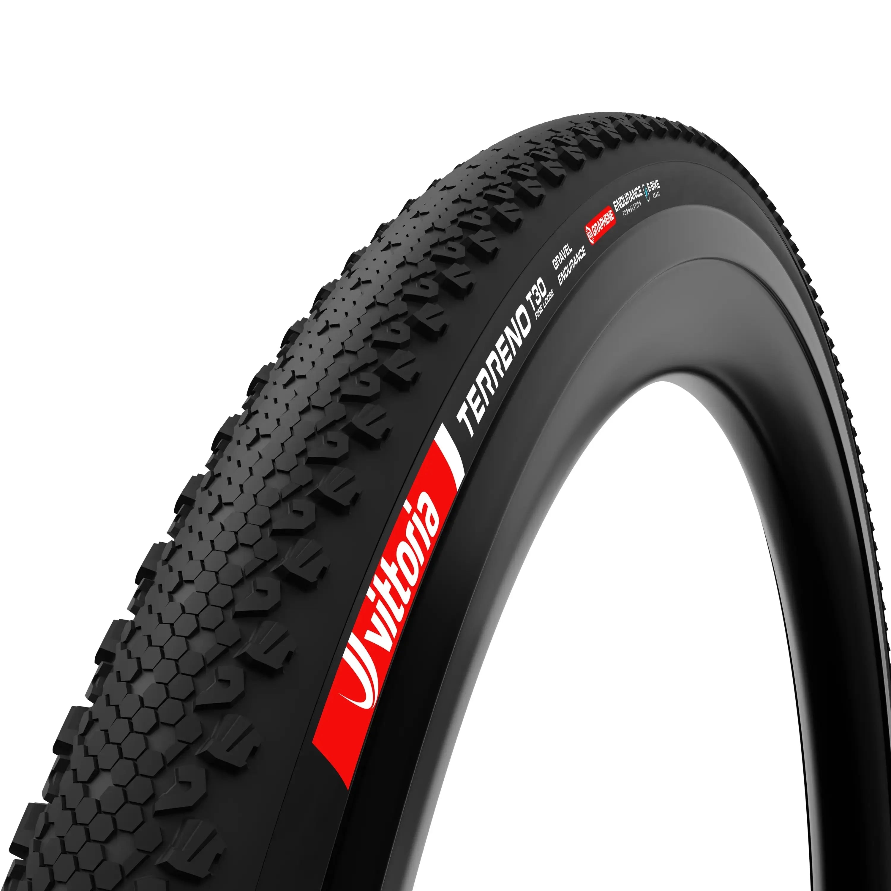 Vittoria Terreno T30 Fine Loose Gravel Endurance Tire Full Black side profile