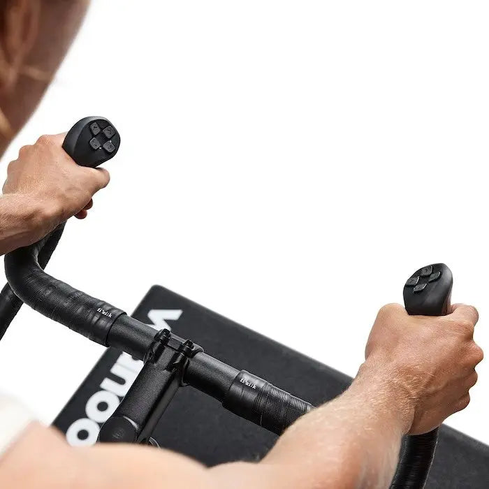 Wahoo KICKR BIKE PRO handlebar with integrated shifter controls