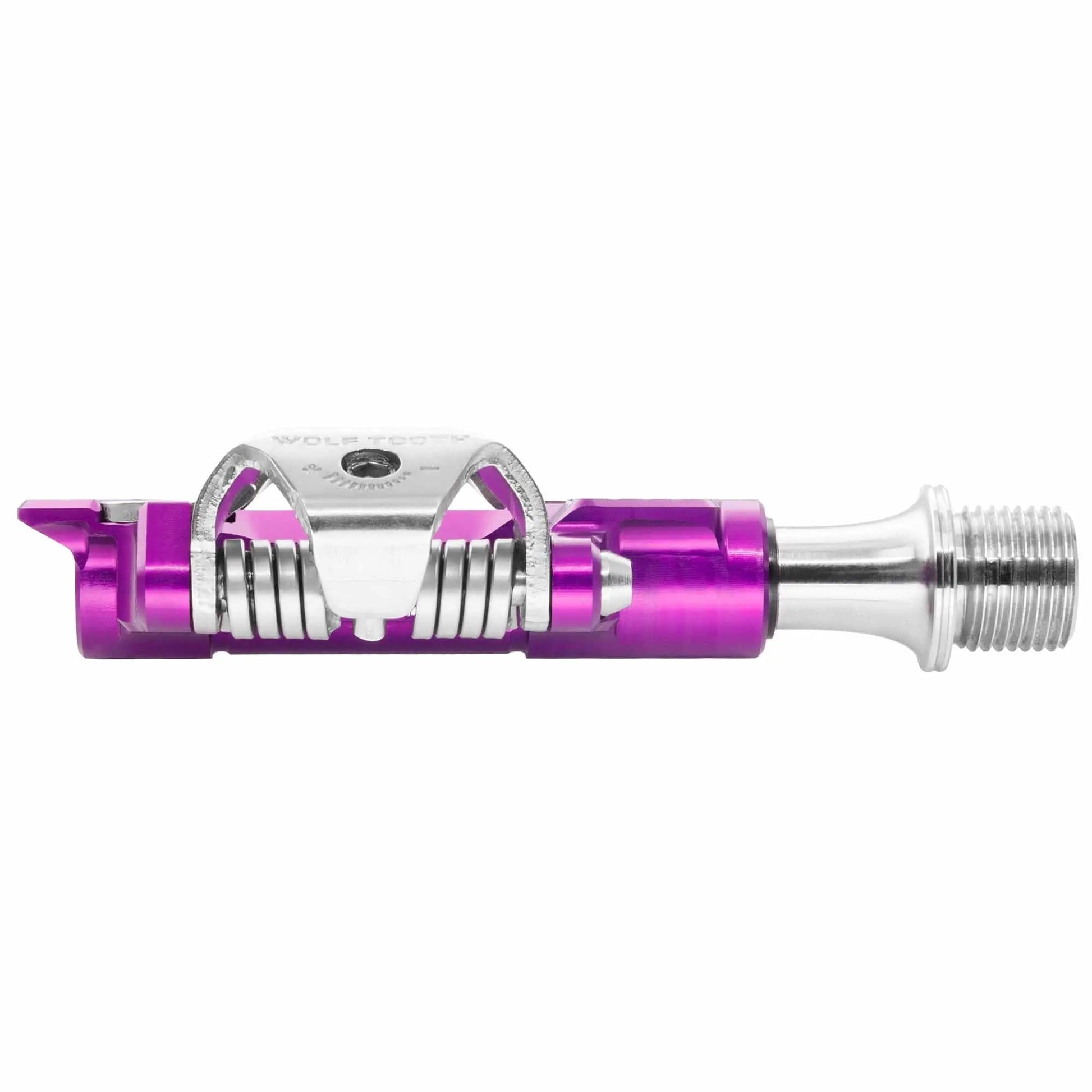 Wolf Tooth DEL Gravel Race Clipless Pedal Ultraviolet Purple top view