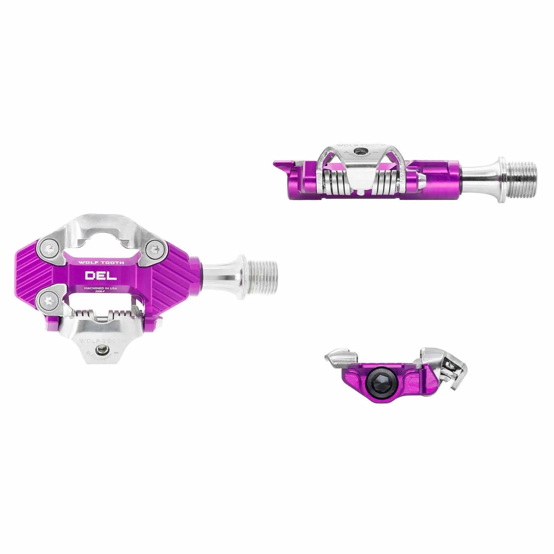 Wolf Tooth DEL Gravel Race Clipless Pedal in Ultraviolet Purple