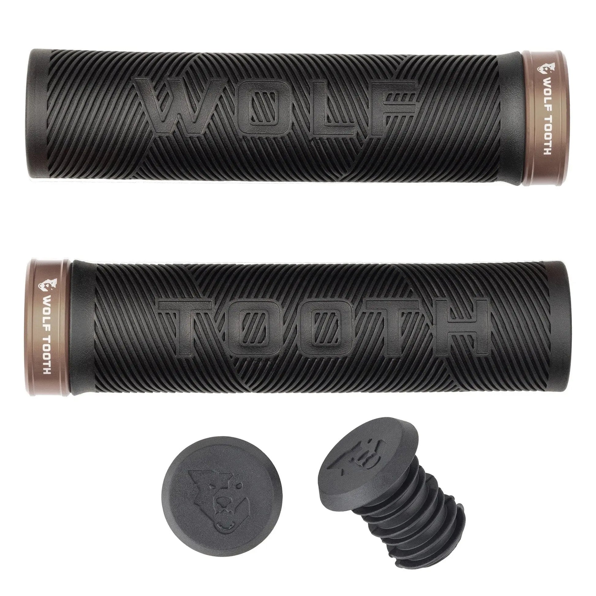 Wolf Tooth Echo Lock-On Grips - 32mm | Black / Espresso Wolf Tooth