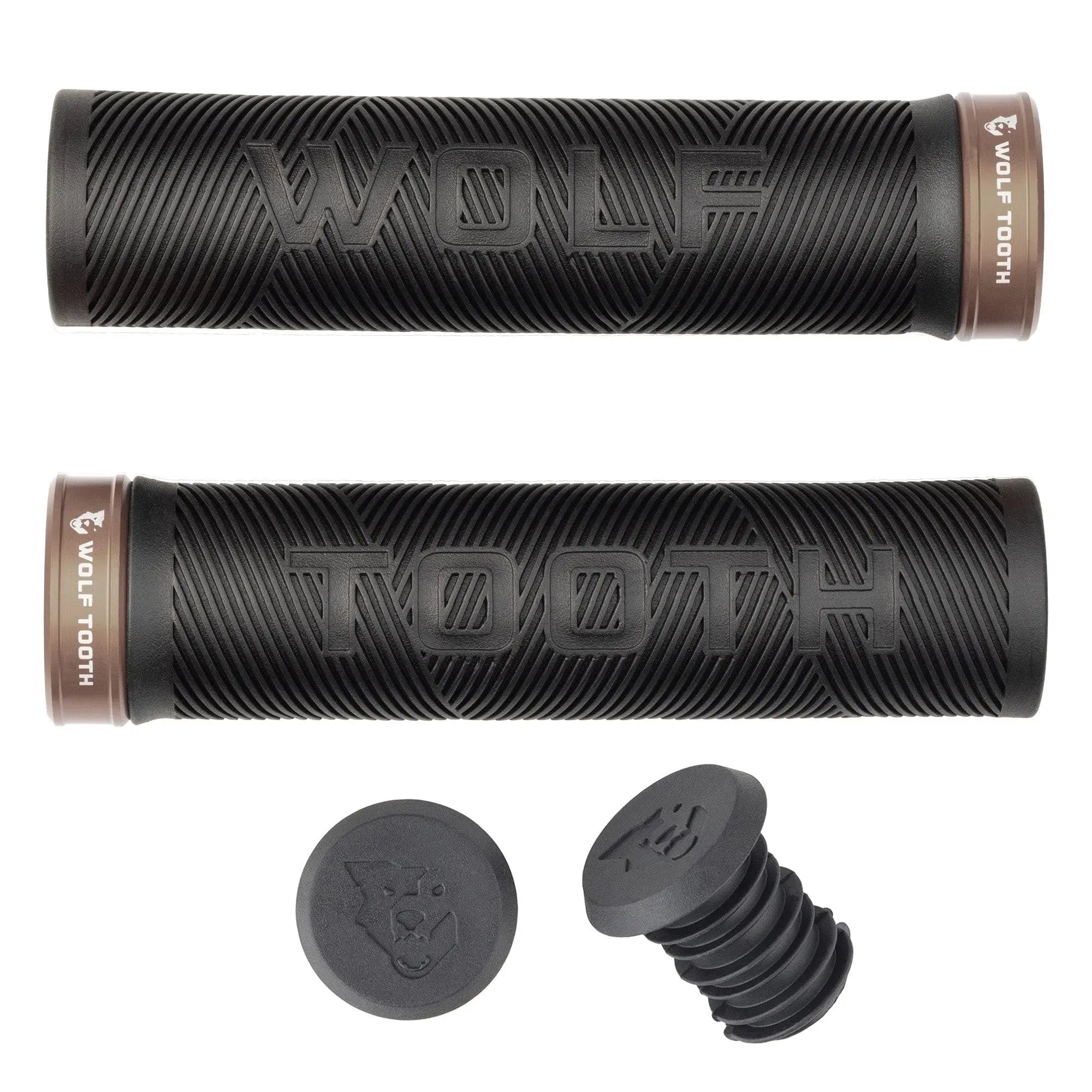 Wolf Tooth Echo Lock-On Grips - 32mm | Black / Espresso Wolf Tooth