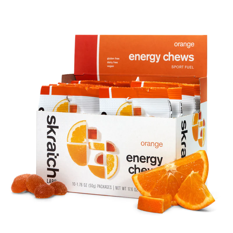 Skratch Labs: SPORT ENERGY CHEWS – Orange (10 Pack) - Dialed Cycling Lab